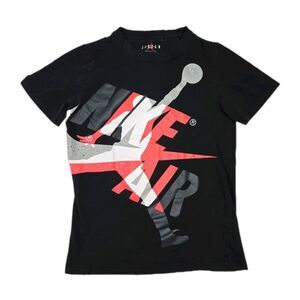 Boys Air Jordan Short Sleeve T Shirt Black Large Fair Condition